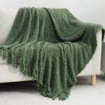Winter Knit Throw Blanket Fluffy Fuzzy Soft Lightweight Cozy Farmhouse Tassels C... - Image 4