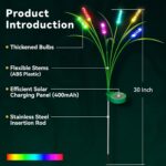 Solar Garden Lights 4 Pack, 24LED Swaying Solar Lights for Mother's Day, 30 Inch... - Image 4