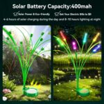 Solar Garden Lights 4 Pack, 24LED Swaying Solar Lights for Mother's Day, 30 Inch... - Image 5