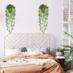 Nisoger Fake Hanging Plant with Woven Basket, 2 Pack Artificial Hanging Plants, ... - Image 6