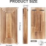 Wooden Wall Planter Vase,2 Pack Hanging Planter for Indoor Fake Plants Modern Bo... - Image 4