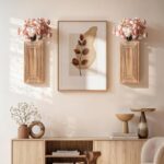 Wooden Wall Planter Vase,2 Pack Hanging Planter for Indoor Fake Plants Modern Bo... - Image 5