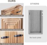 Wooden Wall Planter Vase,2 Pack Hanging Planter for Indoor Fake Plants Modern Bo... - Image 6