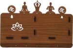 Webelkart Designer Yoga Side Shelf-Brown Wall Shelves Wooden Shelf, Keyholder (w... - Image 4