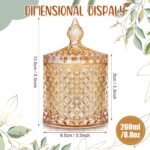Aoriher 4 Pcs Crystal Glass Candy Jar Set with Lids Home Decorative Storage Jars... - Image 3