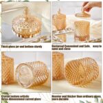 Aoriher 4 Pcs Crystal Glass Candy Jar Set with Lids Home Decorative Storage Jars... - Image 4