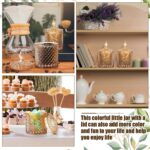 Aoriher 4 Pcs Crystal Glass Candy Jar Set with Lids Home Decorative Storage Jars... - Image 7