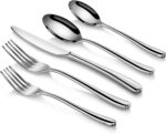 Artaste 56525 Rain II Forged 18/10 Stainless Steel Flatware 20 Piece Set, Servic... - Image 3