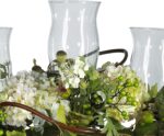 Nearly Natural 4634-CR Hydrangea Triple Candleabrum Centerpiece, Cream 29" x 10.... - Image 4