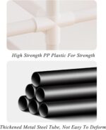 Portable Closets for Hanging Clothes,Clothes Rack with Cover,Portable Wardrobe C... - Image 6