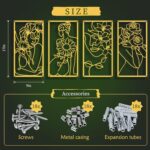 Zzbakress 4 Pcs Metal Minimalist Abstract Woman and Flower Wall Art Single Line ... - Image 4