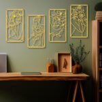 Zzbakress 4 Pcs Metal Minimalist Abstract Woman and Flower Wall Art Single Line ... - Image 9