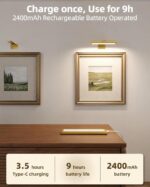 EZVALO Picture Light for Wall, Rechargeable 2400mAh Battery Lights Wireless with... - Image 4