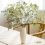 Fake Plants Eucalyptus Stems,Plastics Ficus Stems for Vase Artificial Plants,Gre... - Image 4