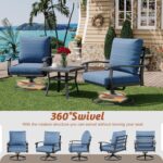 HOMREST Outdoor Swivel Rocker Patio Chairs with Coffee Table 3 PCS Bistro Set, 3... - Image 3