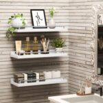 RYOFOBETTO Floating Shelves for Wall Decor, White and Grey Shelves for Bathroom,... - Image 3
