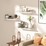 RYOFOBETTO Floating Shelves for Wall Decor, White and Grey Shelves for Bathroom,... - Image 5