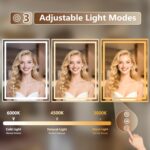 24x32 Inch LED Lighted Bathroom Mirror - Anti-Fog Vanity Mirror with Dimmable Fr... - Image 7