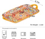 Boho Ceramic Serving Platters with Handles Set of 4, 12Inch Large Serving Dishes... - Image 7