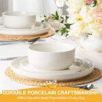EWFEN Plates and Bowls Sets, 24 Pieces Ceramic Dinnerware Set for 8, Stoneware D... - Image 4
