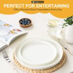 EWFEN Plates and Bowls Sets, 24 Pieces Ceramic Dinnerware Set for 8, Stoneware D... - Image 6
