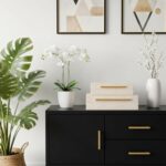 2 Size Ivory Shagreen Decorative Storage Boxes with Gold Metal Handles, 9.85x6x2... - Image 6