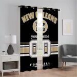 Custom New Orleans Curtains for Bedroom, Personalized Blackout Curtains with Log... - Image 3