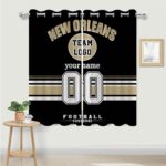 Custom New Orleans Curtains for Bedroom, Personalized Blackout Curtains with Log... - Image 5