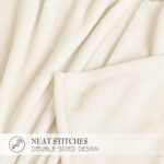RYB HOME White Fleece Blanket for Couch, Twin Size Premium Velvet Blanket for Co... - Image 4