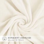 RYB HOME White Fleece Blanket for Couch, Twin Size Premium Velvet Blanket for Co... - Image 6