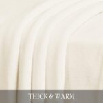 RYB HOME White Fleece Blanket for Couch, Twin Size Premium Velvet Blanket for Co... - Image 8