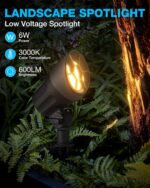 SUNVIE 6W LED Landscape Lights Low Voltage Landscape Lighting with Connectors Wa... - Image 3