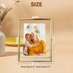 Gold Floating Frame, 5"x7", Vertical, 2 Set, For Picture 4x6, 3.5x5,2x3, Small D... - Image 3