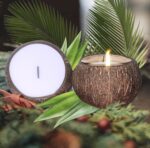 Coconut Bowl Candle – 14oz Premium Soy – Wood Wicked Coconut Scented Candle – Na... - Image 4