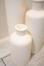 Tall Off-White Ceramic Vase Set of 3– Large Modern Farmhouse Decor Vases for Liv... - Image 5