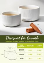 Ceramic Planters - 10+12 Inch Large Pots for Indoor & Outdoor Plants, Modern Flo... - Image 4