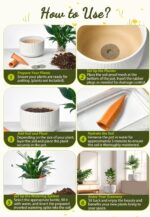 Ceramic Planters - 10+12 Inch Large Pots for Indoor & Outdoor Plants, Modern Flo... - Image 7