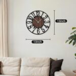 Maxstar Round Wall Clock for Living Room Decor Battery Operated Non Ticking Sile... - Image 3