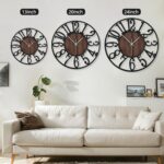 Maxstar Round Wall Clock for Living Room Decor Battery Operated Non Ticking Sile... - Image 4