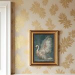 okudolit Gold Framed Vintage Swan Canvas Wall Art Print Luxury Animal Oil Painti... - Image 3