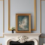 okudolit Gold Framed Vintage Swan Canvas Wall Art Print Luxury Animal Oil Painti... - Image 4