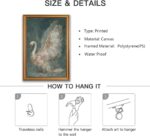 okudolit Gold Framed Vintage Swan Canvas Wall Art Print Luxury Animal Oil Painti... - Image 8