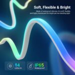NEEWER 9.84ft/3m LED Strip Lights Front Lit, Smart AI RGB Cuttable Neon Rope Lig... - Image 3