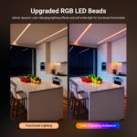 NEEWER 9.84ft/3m LED Strip Lights Front Lit, Smart AI RGB Cuttable Neon Rope Lig... - Image 4