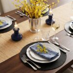 AHHFSMEI Round Placemats Set of 4 Heat Resistant Washable Non-Slip Woven Braided... - Image 6