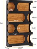 Tribesigns 71" Tall Bookcase, 4-Tier S-Shaped Bookshelf, Wood Decorative Storage... - Image 3