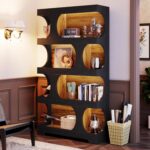Tribesigns 71" Tall Bookcase, 4-Tier S-Shaped Bookshelf, Wood Decorative Storage... - Image 5