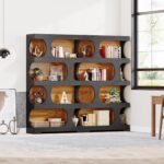 Tribesigns 71" Tall Bookcase, 4-Tier S-Shaped Bookshelf, Wood Decorative Storage... - Image 8
