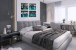 JiazuGo Wall Decorations Chicago Boston Los Angeles Brooklyn Bridge Skyline Canv... - Image 3