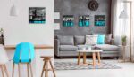JiazuGo Wall Decorations Chicago Boston Los Angeles Brooklyn Bridge Skyline Canv... - Image 5